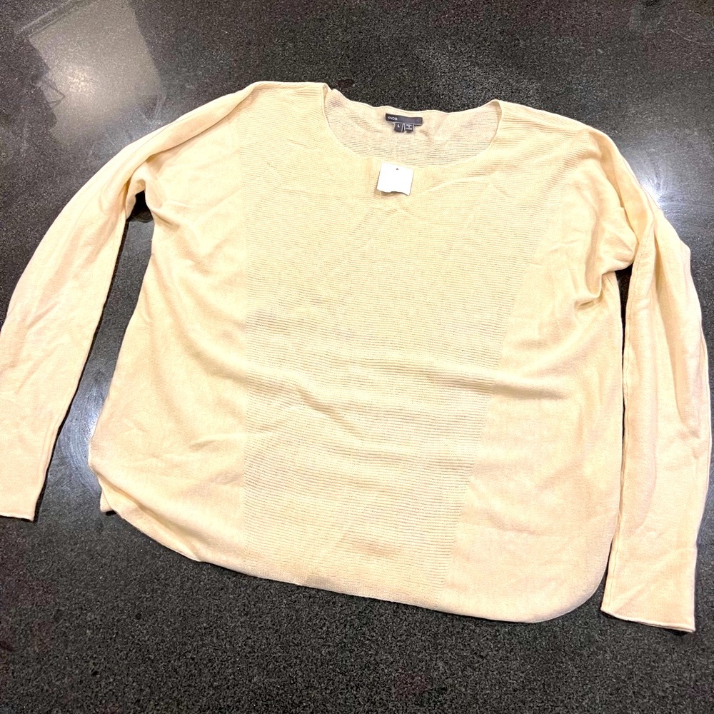 Vince cream cashmere blend sweater